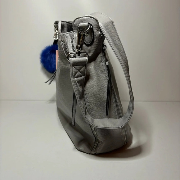 Juicy Couture Grey Hobo Tote Silver Hardware NWT - Picture 5 of 12